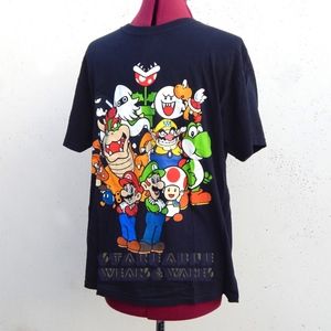 Super Mario Characters T-shirt, M boo yoshi wario